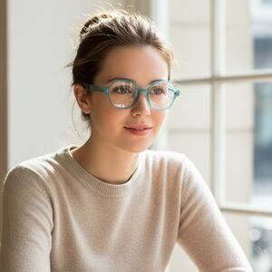 New! Celine Aqua Blue Eyeglasses CL50142F 093, Authentic